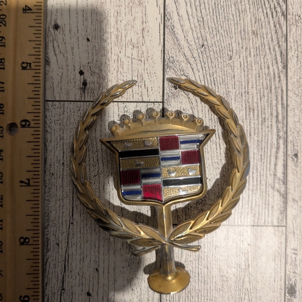Cadillac Gold and Silver Car Emblem
